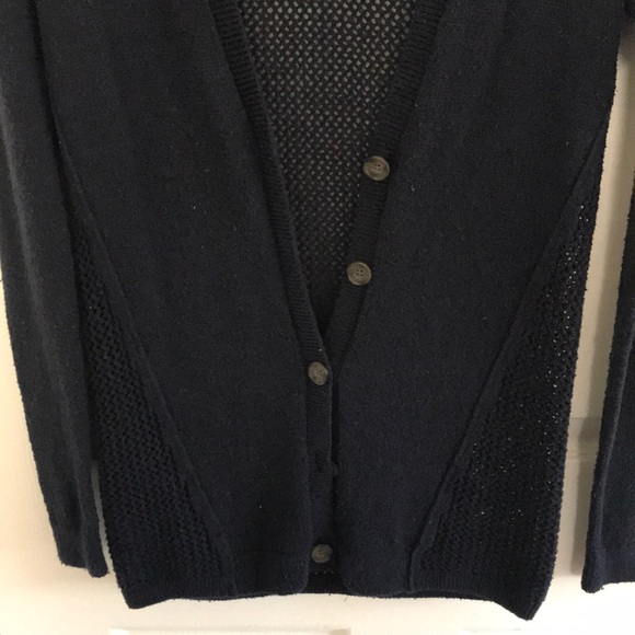 Hollister Navy blue button down cardigan sweater - Picture 2 of 7